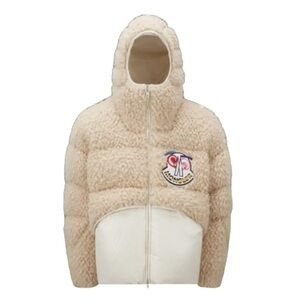 Used Once Moncler Teddy Coat with Matching Teddy Hat